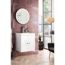 Load image into Gallery viewer, James Martin Linden 24&quot; Glossy White Single Vanity Cabinet