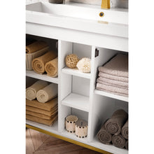 Load image into Gallery viewer, James Martin Alicante&#39; 39.5&quot; Glossy White-Radiant Gold Single Vanity Cabinet
