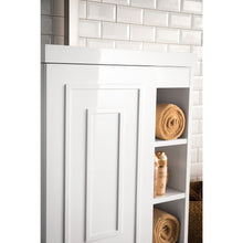 Load image into Gallery viewer, James Martin Alicante&#39; 24&quot; Glossy White-Brushed Nickel Single Vanity Cabinet