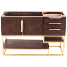 Load image into Gallery viewer, James Martin Columbia 48&quot; Coffee Oak - Radiant Gold Single Vanity- James Martin