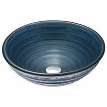 Load image into Gallery viewer, Tempo Series Deco-Glass Vessel Sink in Coiled Blue- Anzzi