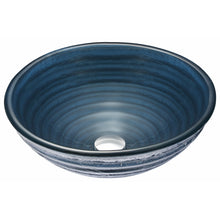 Load image into Gallery viewer, Rongomae Series Deco-Glass Vessel Sink in Coiled Blue- Anzzi