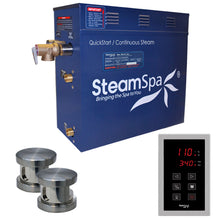 Load image into Gallery viewer, SteamSpa Oasis 12 KW QuickStart Acu-Steam Bath Generator Package in Brushed Nickel- SteamSpa