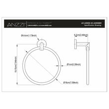 Load image into Gallery viewer, Caster 2 Series Towel Ring in Polished Chrome- Anzzi