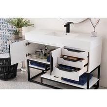 Load image into Gallery viewer, James Martin Columbia 48&quot; Glossy White - Matte Black Single Vanity