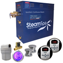 Load image into Gallery viewer, SteamSpa Royal 12 KW QuickStart Acu-Steam Bath Generator Package with Built-in Auto Drain in Polished Chrome- SteamSpa