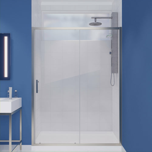 Halberd 60 in. x 72 in. Framed Shower Door with TSUNAMI GUARD in Brushed Nickel- Anzzi