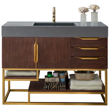 Load image into Gallery viewer, James Martin Columbia 48&quot; Coffee Oak - Radiant Gold Single Vanity- James Martin