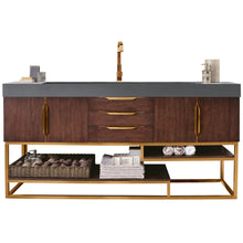 Load image into Gallery viewer, James Martin Columbia 72&quot; Coffee Oak - Radiant Gold Single Vanity- James Martin