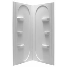 Load image into Gallery viewer, Mishra 38 in. x 38 in. x 75 in. 2-piece DIY Friendly Corner Shower Surround in White- Anzzi