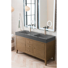 Load image into Gallery viewer, James Martin Linear 59&quot; Whitewashed Walnut Double Vanity