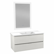 Load image into Gallery viewer, 39 in W x 20 in H x 18 in D Bath Vanity in Rich White with Cultured Marble Vanity Top in White with White Basin &amp; Mirror- Anzzi