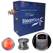 Load image into Gallery viewer, SteamSpa Indulgence 6 KW QuickStart Acu-Steam Bath Generator Package in Brushed Nickel- SteamSpa