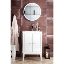 Load image into Gallery viewer, James Martin Linden 24&quot; Glossy White Single Vanity Cabinet