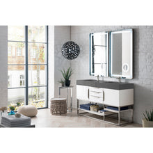 Load image into Gallery viewer, James Martin Columbia 59&quot; Glossy White Double Vanity
