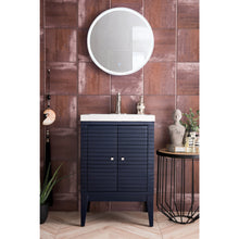 Load image into Gallery viewer, James Martin Linden 24&quot; Navy Blue Single Vanity Cabinet