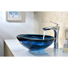 Load image into Gallery viewer, Thalu Series Deco-Glass Vessel Sink in Sapphire Wisp- Anzzi