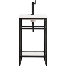 Load image into Gallery viewer, James Martin Boston 20&quot; Matte Black Stainless Steel Sink Console- James Martin