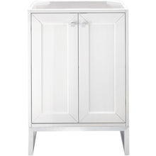 Load image into Gallery viewer, James Martin Chianti 24&quot; Glossy White - Brushed Nickel Single Vanity- James Martin