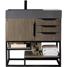 Load image into Gallery viewer, James Martin Columbia 36&quot; Ash Gray - Matte Black Single Vanity- James Martin