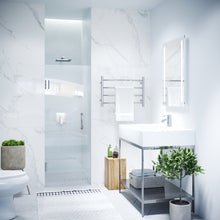 Load image into Gallery viewer, Fellow Series 30 in. by 72 in. Frameless Hinged Shower Door in Chrome with Handle- Anzzi