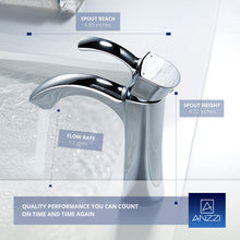 Load image into Gallery viewer, Rhythm Series Single Hole Single-Handle Mid-Arc Bathroom Faucet in Polished Chrome- Anzzi