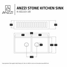 Load image into Gallery viewer, Roine Farmhouse Reversible Apron Front Solid Surface 35 in. Double Basin Kitchen Sink in White- Anzzi