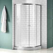 Load image into Gallery viewer, Mare 35 in. x 76 in. Framed Shower Enclosure with TSUNAMI GUARD in Brushed Nickel- Anzzi
