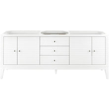 Load image into Gallery viewer, James Martin Linear 72&quot; Glossy White Double Vanity- James Martin
