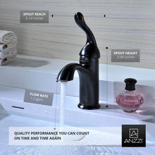 Load image into Gallery viewer, Arc Series Single Hole Single-Handle Low-Arc Bathroom Faucet in Oil Rubbed Bronze- Anzzi