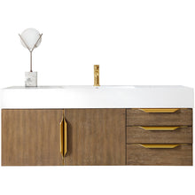 Load image into Gallery viewer, James Martin Mercer Island 48&quot; Latte Oak - Radiant Gold Single Vanity- James Martin