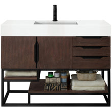 Load image into Gallery viewer, James Martin Columbia 48&quot; Coffee Oak - Matte Black Single Vanity- James Martin