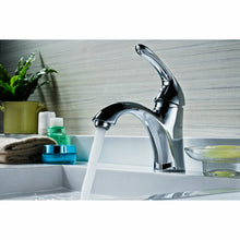 Load image into Gallery viewer, Clavier Series Single Hole Single-Handle Mid-Arc Bathroom Faucet in Polished Chrome- Anzzi