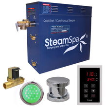 Load image into Gallery viewer, SteamSpa Indulgence 6 KW QuickStart Acu-Steam Bath Generator Package with Built-in Auto Drain in Polished Chrome- SteamSpa