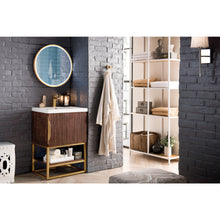 Load image into Gallery viewer, James Martin Columbia 24&quot; Coffee Oak - Radiant Gold Single Vanity
