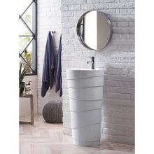 Load image into Gallery viewer, James Martin Quebec 17.5&quot; Solid Surface Pedestal Sink