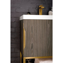 Load image into Gallery viewer, James Martin Columbia 24&quot; Ash Gray - Radiant Gold Single Vanity