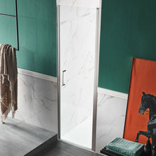 Load image into Gallery viewer, Lancer 23 in. x 72 in. Semi-Frameless Shower Door with TSUNAMI GUARD in Brushed Nickel- Anzzi