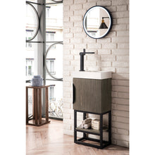 Load image into Gallery viewer, James Martin Columbia 16&quot; Ash Gray - Matte Black Single Vanity