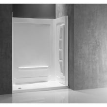 Load image into Gallery viewer, Forum 60 in. x 36 in. x 74 in. 3-piece DIY Friendly Alcove Shower Surround in White- Anzzi