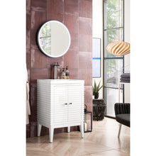 Load image into Gallery viewer, James Martin Linden 24&quot; Glossy White Single Vanity Cabinet