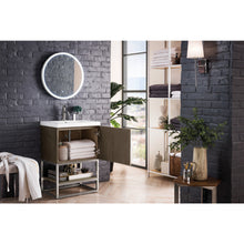 Load image into Gallery viewer, James Martin Columbia 24&quot; Ash Gray - Brushed Nickel Single Vanity