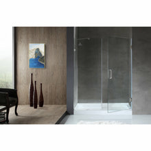 Load image into Gallery viewer, Consort Series 60 in. by 72 in. Frameless Hinged Alcove Shower Door in Brushed Nickel with Handle- Anzzi