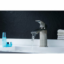 Load image into Gallery viewer, Revere Series Single Hole Single-Handle Low-Arc Bathroom Faucet in Brushed Nickel- Anzzi