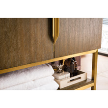 Load image into Gallery viewer, James Martin Columbia 31.5&quot; Latte Oak - Radiant Gold Single Vanity