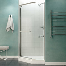 Load image into Gallery viewer, Castle Series 49 in. x 72 in. Semi-Frameless Shower Door with TSUNAMI GUARD in Brushed Nickel- Anzzi