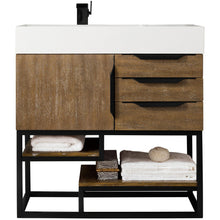 Load image into Gallery viewer, James Martin Columbia 36&quot; Latte Oak - Matte Black Single Vanity- James Martin