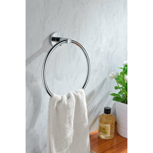 Load image into Gallery viewer, Caster Series Towel Ring in Polished Chrome- Anzzi