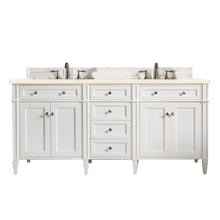 Load image into Gallery viewer, James Martin Brittany 72&quot; Bright White Double Vanity- James Martin