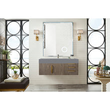 Load image into Gallery viewer, James Martin Mercer Island 48&quot; Ash Gray - Radiant Gold Single Vanity